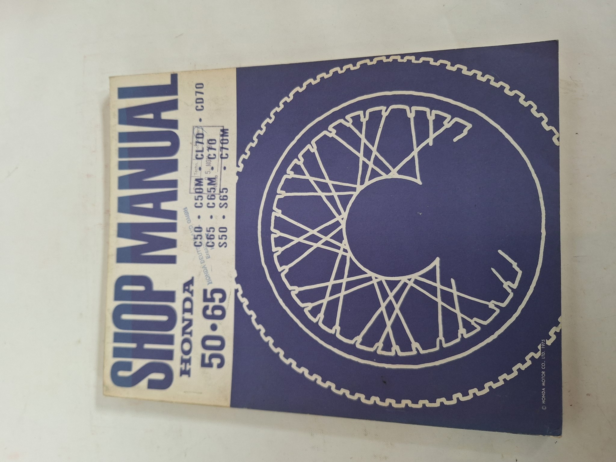 Picture of Shop Manual  Honda  C50 C65 C70  6204003
